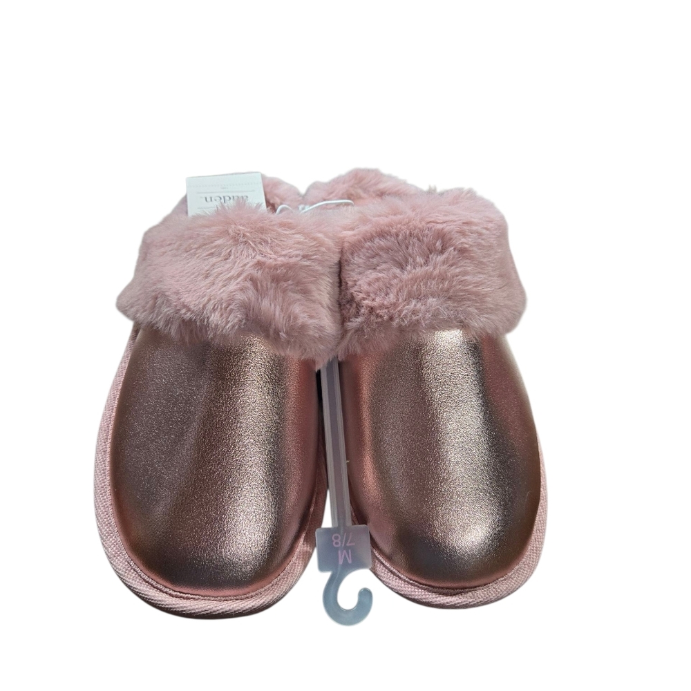 Auden Metallic Pink Slippers